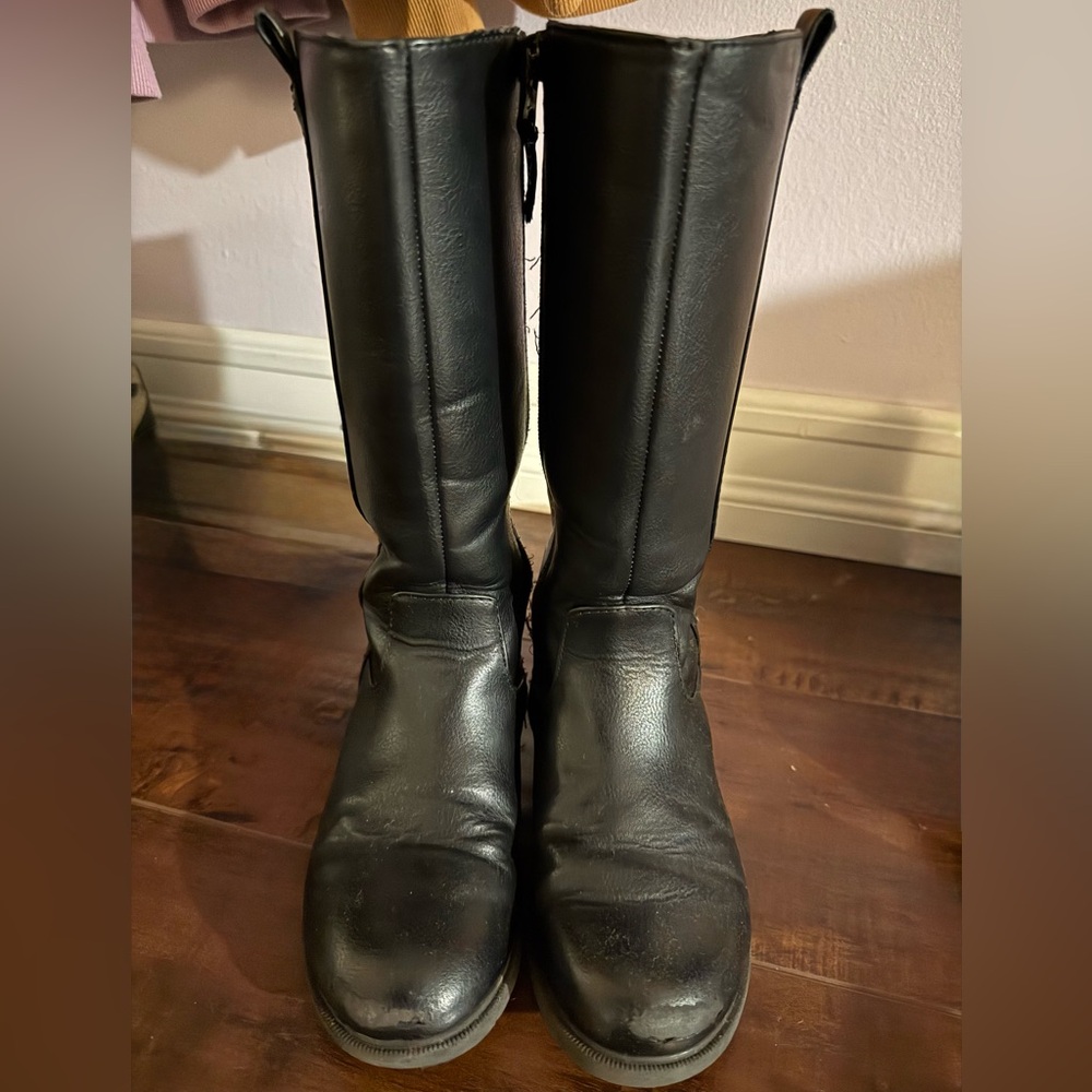Black Leather kids  Boots